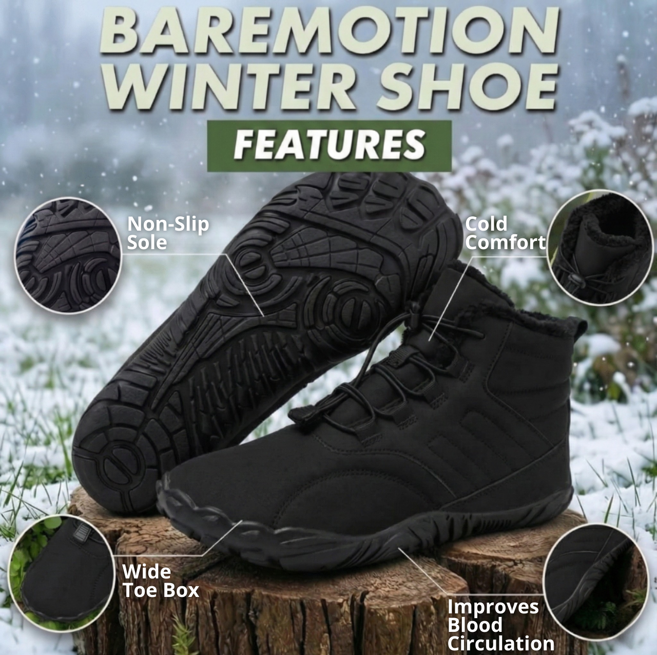 Baremotion Winter Barefoot Shoes (Unisex)