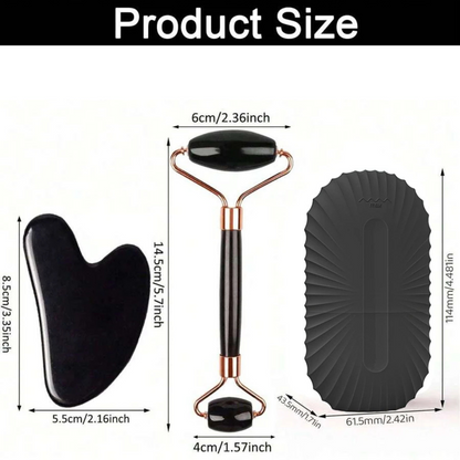 3-in-1 Face Sculpting Set – Ice Roller, Gua Sha & Ice Globe